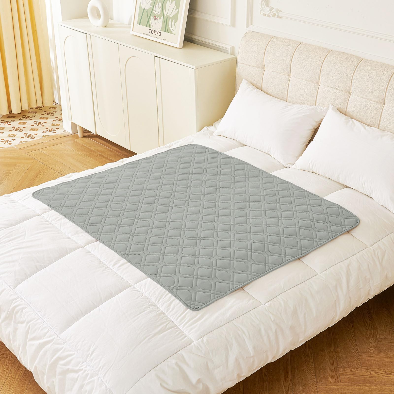 hyha Waterproof Dog Bed Blanket, Soft Pet Blankets, Waterproof Couch Cover for Dogs, Reversible Sofa Covers Washable for Furniture (30x70 Inch, Grey/Dark Grey)